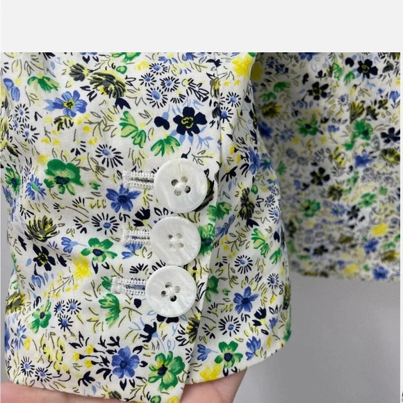 Talbots 14 Cotton Ditzy Floral Blazer - Picture 7 of 8